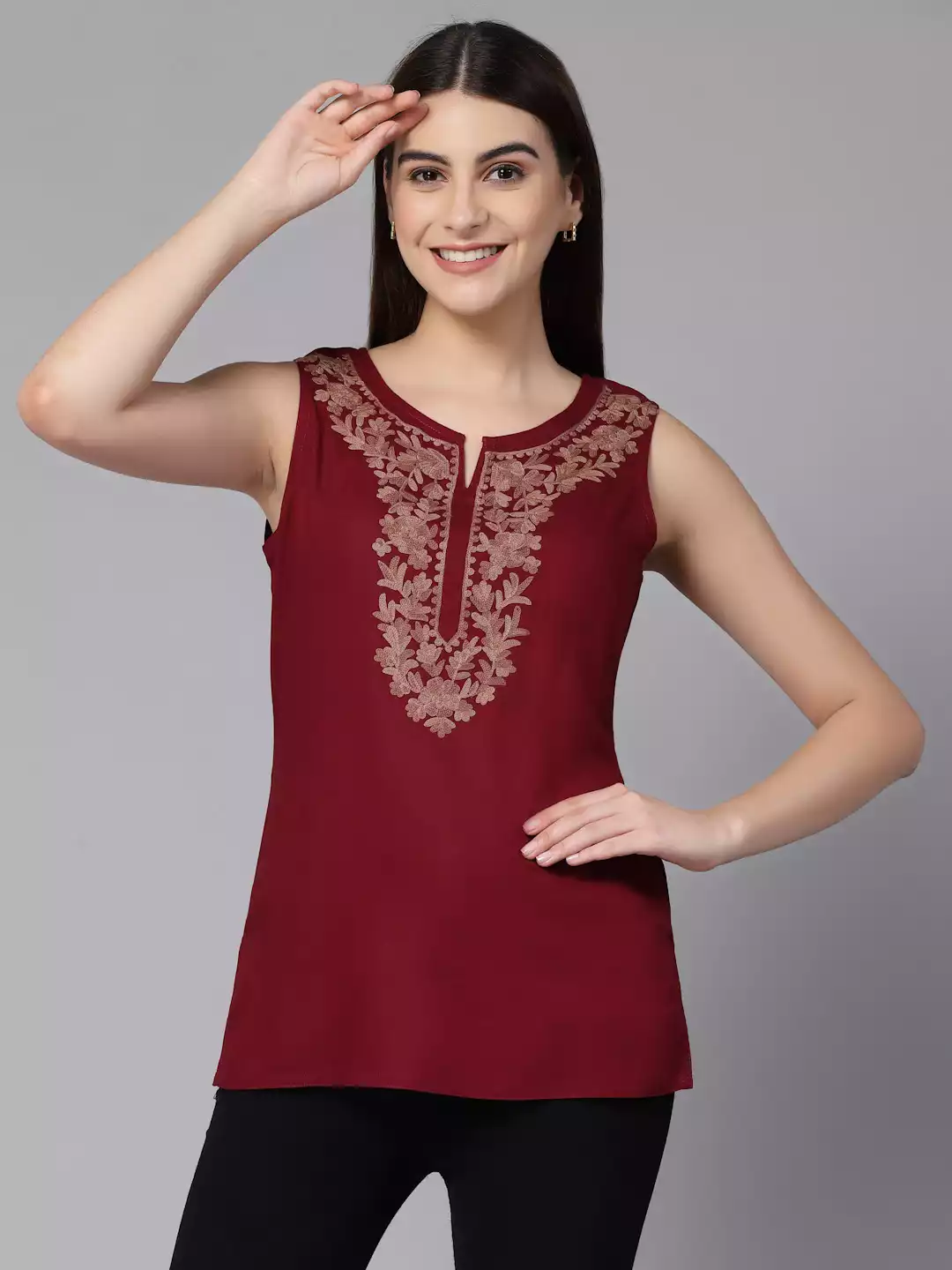 Amaira-Maroon-Sleeveless-Short-Kurti1-1-1.webp